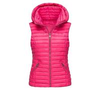 Gilet Smanicato da Donna - Gilet lungo con Cappuccio Gilet Donna con Cappuccio Invernale Gilet di Transizione Cappotto Invernale con Cappuccio Giubbotto con Zip Donna Gilet per le Primavera