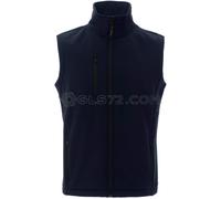 PAYPER Glasgow Gilet Softshell Uomo Donna 2 Strati 100% Poliestere Chiusura Zip Tasca al Petto Blu Navy (XS)