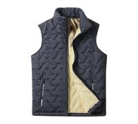 Gilet softshell da uomo, per attività all'aperto, trapuntato, da uomo, nero, comodo, con chiusura lampo, senza maniche, per la transizione, per l'escursionismo, da uomo, termico, giubbotto invernale