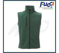 PAYPER GLASGOW Gilet Unisex in Softshell Anti Vento Idrorepellente Giubbotto Smanicato, colore: Verde, Taglia: 5XL
