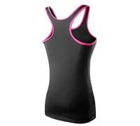 Gilet sportivo da donna UK ad asciugatura rapida con scollo quadrato maglietta tinta unita canottiera lunga casual fitness canottiera aderente canotta slim fit spalline gilet leggero senza maniche