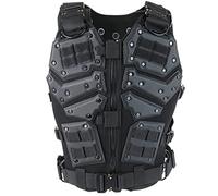 Gilet tattico Airsoft Body Armour Vest Molle Petto Protector regolabile per Paintball Cosplay Movie Costume CS Gioco Militare Combattimento Moto Allenamento All'aperto Misura S-XL Adulto Uomini Donn