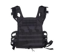 Gilet tattico da esterno nero regolabile multiuso MOLLE da combattimento resistente e leggero