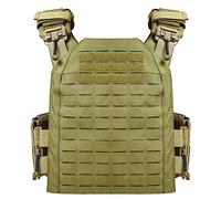 Gilet Tattico Militare da Softair, 1000D Nylon Molle Giubbotto Regolabile Modulare Gilet con Tasche Interna per Piastre EVA Quick Release Buckle Giubbotti Militare da Softair Caccia Cosplay Nero