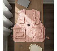 Gilet Tattico Nero Multitasca Smanicato Multi Tasca Traspirante Gilet da Esterno