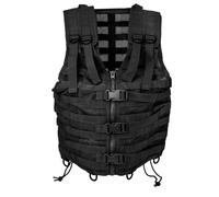 GILET TATTICO TACTICAL VEST MILITARE MODULARE NERO CON SISTEMA MOLLE