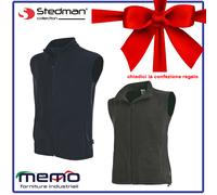 GILET UOMO da lavoro in PILE CALDO per INVERNALE BLU GRIGIO smanicato con tasche