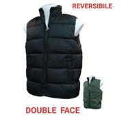 Gilet uomo DOUBLE FACE piumino smanicato imbottito giubbino invernale giubbino