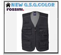 GILET UOMO FLORIDA HH298 ROSSINI ESTIVO CON TASCHE SCOLLO A V E CERNIERA