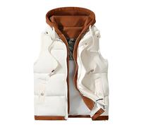 Gilet Uomo Invernale Caldo Gilet Smanicato Imbottito Invernale con Cappuccio Antivento Giacca Senza Maniche Sportivo Giubbotto Casual con Zip Giacca Calda Uomo Trekking Casual Winter Jacket Men