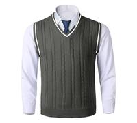 Gilet Uomo Invernale Gilet a Maglia, Gilet Smanicato Senza Maniche in Maglione Classico Business Gentleman V Neck Knitwear Maglia Gilet Maglione Tank Tops Gilet Lana per Il Tempo Libero
