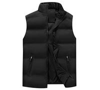 Gilet Uomo Invernale Imbottito Giubbotto Giubbino Giacca Smanicato Gilet Imbottiti Uomo Invernali Giacche Senza Maniche Gilet Trapuntato Puffer Casual Cerniera Oversize Uomo Taglie Forti Nero 8XL