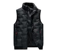 Gilet Uomo Invernale Pile Gilet Lavoro, Addensato Grande E Alto Resistente Gilet Addensato Senza Maniche con Chiusura Lampo con Tasche Gilet Uomo Lana per Autunno E Inverno
