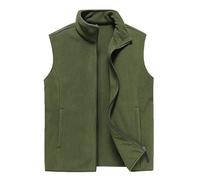 Gilet Uomo Lavoro Invernale Caldo Antivento Senza Maniche Giubbino Casual Taglie Forti Smanicato Cappotto Senza Cappuccio Leggera con Zip Giacca Softshell Corto Da Lavoro Giubbotto Trekking Riscaldato