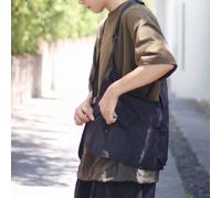 Gilet uomo moda casual tasca grande giapponese Harajuku Y2k streetwear