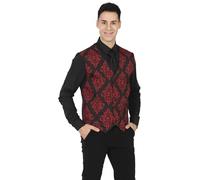 Gilet vampiro con rombi rossi e teschio