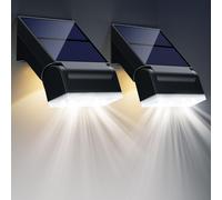 Giliwosy Lampada Solare da Esterno, 90° Regolabile Faro LED Esterno con Sensore