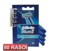 GILLETTE 80 pezzi - GILLETTE 4 BLUE II PLUS USA & GETTA IN 20 CONFEZIONI cura ca