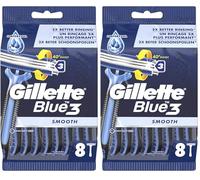 Gillette Blue 3 Smooth - Rasoi usa e getta x 8 (Confezione da 2)