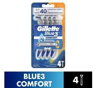 Gillette Blue3 Blue 3 Cool Comfort 4 rasoi monouso, Comfortgel SPEDIZIONE GRA...