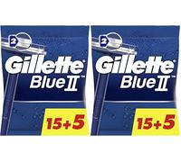 Gillette BlueII Rasoio da Uomo Usa e Getta a 2 Lame con Testina Fissa, Confezione da 30+5 Pezzi