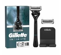 Gillette Body und Intimate Rasoio Umido Uomo Rasoio + 2 Lame da Rasoio con Gancio Doccia per Conservazione Facile Regalo Uomo