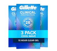 Gillette Clinical Strength Clear Gel Men’s Antiperspirant and Deodorant, 72-Hour Sweat Protection, Cool Wave, 1 Clinical Brand For Men, 2.6 oz (Pack of 3)
