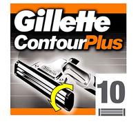 Gillette Contour Plus - Lame per rasoio da uomo, confezione da 10