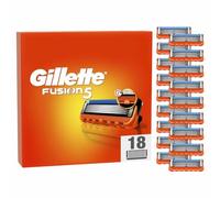 Gillette Fusion 5 LAMETTE DA BARBA Uomo, 18 Ricambi da 5 Lame, Delicatezza Insuperabile, Rasatura Scorrevole con Striscia Lubrificante, Fino a 1 Mese di Rasatura con 1 Lametta