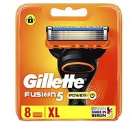 Gillette Fusion 5 Power - Lame di ricambio per rasoi bagnati da uomo, con lama a 5 velocità, 8 pezzi