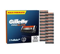 Gillette Fusion 5 ProGlide, 20 Lamette Fusion 5 ProGlide Di Ricambio per Rasoio Barba Uomo Con Nuova Lubrificazione EverGlide Per Una Profondità E Comfort Incredibili, Lama Barba Uomo