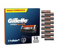 Gillette Fusion 5 Proglide Lamette Da Barba per Rasoio Barba Manuale, 14 Lamette Gillette Fusion 5 Proglide di Ricambio per Rasatura Profonda Uomo, Lame di Precisione per Rasoio Manuale Uomo