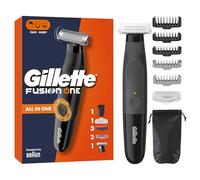 Gillette Fusion One Rasoio Elettrico Uomo Barba E Corpo, 3 Pettini Barba (1,2,5mm) E 1 Pettine Corpo, Testina Oscillante, Custodia, Impermeabile, Senza Fili, 45 Min Autonomia, Tecnologia Braun
