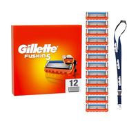 Gillette Fusion5 12 Lamette Gillette Fusion 5 di Ricambio per Rasoio Barba Manuale, Con Striscia lubrificante per Scorrevolezza Fluida e 6 Lame per Rasatura Profonda e Duratura, Lamette Rasoio Barba