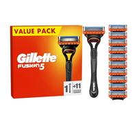 Gillette Fusion5 - Rasoio da uomo, 1 rasoio Gillette, 11 lama di ricambio per rasoio, con Lubrastrip per una rasatura precisa