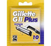 Gillette G II Plus Confezione da 10 Lamette da Barba di Ricambio con Striscia