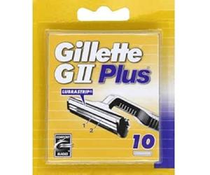 Gillette G II Plus, Confezione da 10 Lamette da Barba di Ricambio, con Striscia Lubrificante, Tradizione e Innovazione per Meno Irritazioni