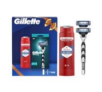Gillette Giftset Rasoio MACH3 + Gel Old Spice 250 ml