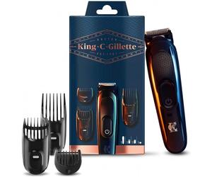 GILLETTE KING C REGOLABARBA CON 3 PETTINI INTERCAMBIABILI PER TUTTI GLI STILI DI BARBA