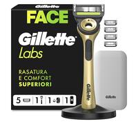 Gillette Labs 8 Lamette da Barba di Ricambio a 5 Lame per il Rasoio Barba Manuale Gillette Labs Con Barra Integrata, Rasatura Profonda e Duratura, Comfort e Profondità