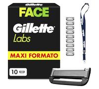 Gillette Labs Lamette, 10 Cartucce per Rasoio Barba Uomo, Multicolore