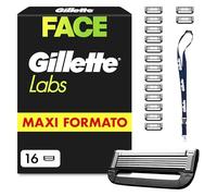 Gillette Labs Lamette, 16 Cartucce per Rasoio Barba Uomo, Multicolore
