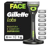 Gillette Labs Rasoio Per Uomo Con Barra Esfoliante, Edizione Neon Night, Manico Riutilizzabile E 8 Cartucce Di Ricarica GilletteLabs Ha 5 Migliori Lame Di Marca, Rasatura Del Viso Confortevole