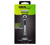 Gillette Rasoio da Uomo Labs Silver Manico + Lamette di Ricambio 1 Ricarica