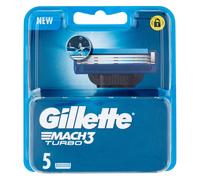 GILLETTE LAME DI RICAMBIO PER RASOIO BARBA MACH 3 TURBO 5PZ