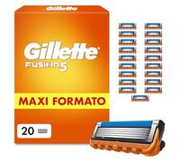 Gillette Fusion5 20 Lamette di Ricambio per Rasoio, Con Striscia lubrificante per una Scorrevolezza Fluida e 5 Lame per una Rasatura Profonda e Duratura