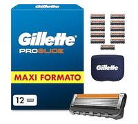Gillette Lamette Proglide, 12 Lamette per Rasoio Barba Uomo, Multicolore