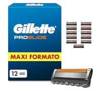 Gillette Lamette Proglide, 12 Lamette per Rasoio Barba Uomo, Multicolore