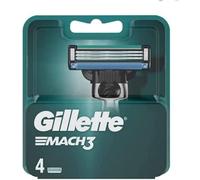 GILLETTE MACH 3 TURBO LAME RICAMBIO RASOIO UOMO RICARICHE CONFEZIONE 4 PEZZI