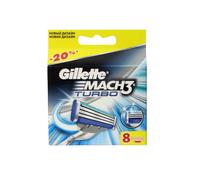 Gillette Mach 3 Turbo Testata di Ricambio 8 Pezzi - Testina rasoio ricambio